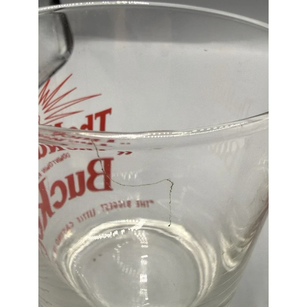 Vtg Set 4 The Nugget Bucket Reno Casino Cocktail Bar Glasses Red Barware Iconic